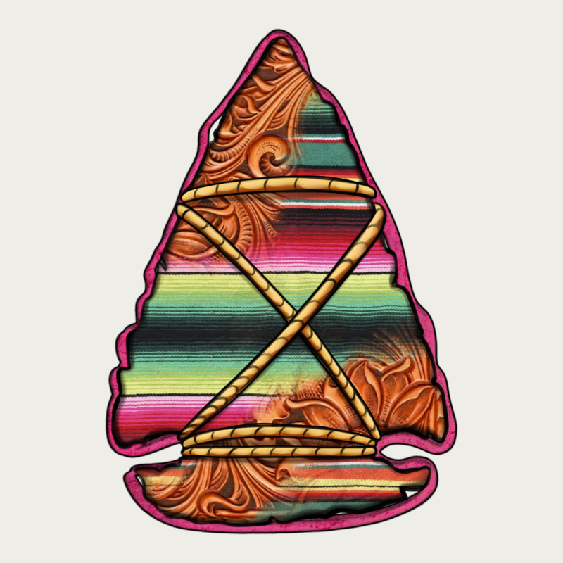 Serape Tooled Leather Arrowhead Zipper Hoodie by Jasminsmagicworld | Teevron