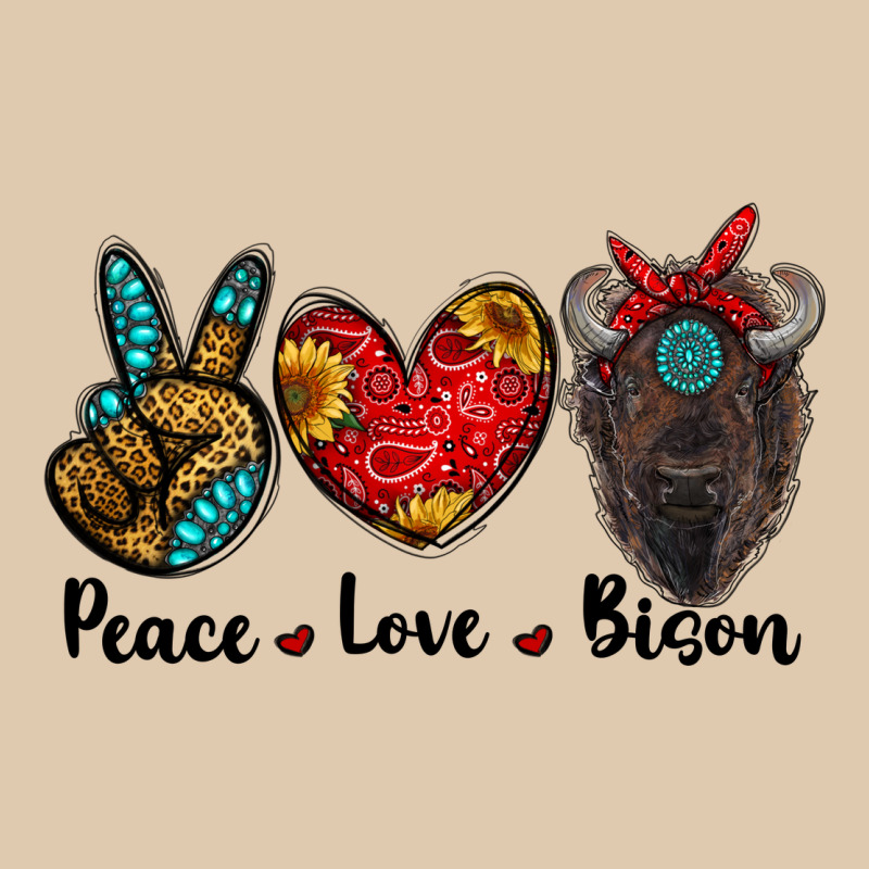 Peace Love Bison Heavyweight Sweatshirt by RanaPortraitStore | Teevron