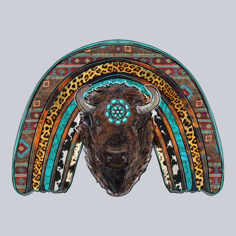 Western Rainbow With Bison Heavyweight Sweatshirt by RanaPortraitStore | Teevron