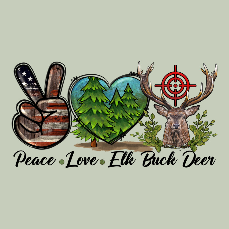Peace Love Elk Buck Deer Long Sleeve Tee by LillyAllenDesigns | Teevron