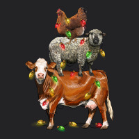 Christmas Cow Sheep And Chicken Vintage Tee | Teevron