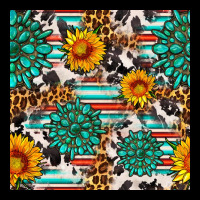 Gemstone Sunflower Cowhide Leopard Seamles Pattern Heavy Core Tee | Teevron