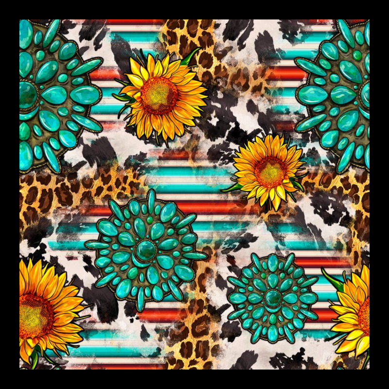 Gemstone Sunflower Cowhide Leopard Seamles Pattern Heavy Core Tee by FaDigitalArtStudio | Teevron