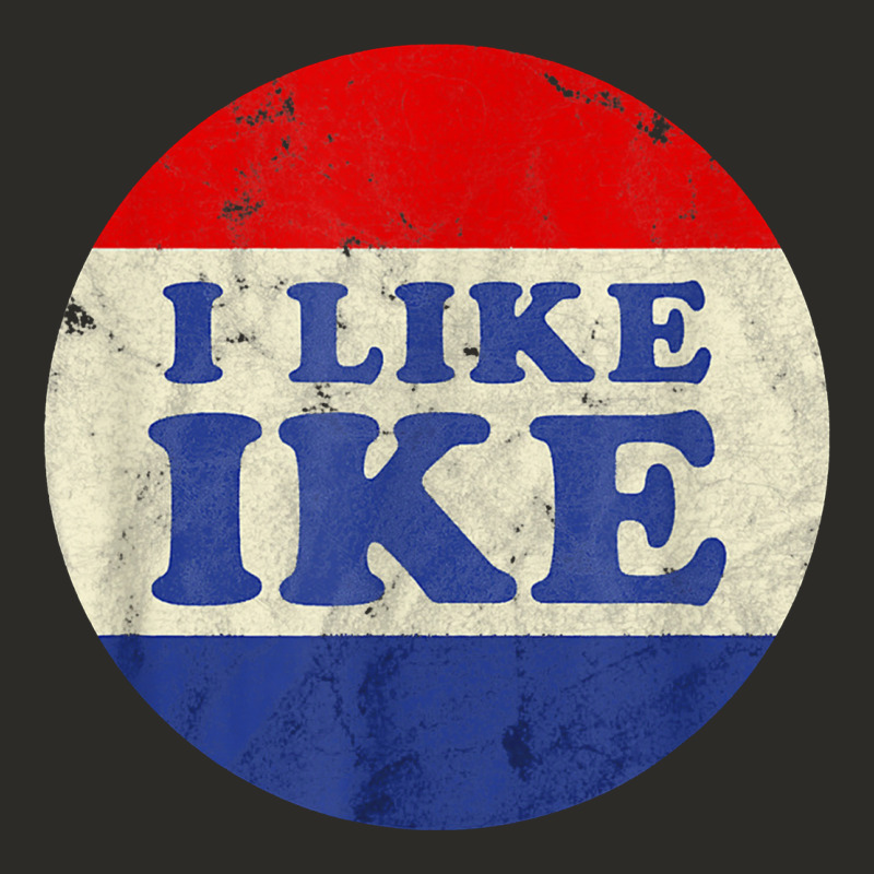 I Like Ike Political Button Vintage Distressed Heavy Core Tee by baoMotion | Teevron