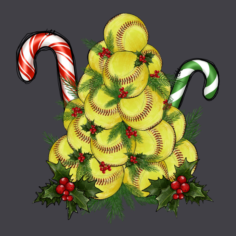 Softball Christmas Tree Heavyweight Hoodie by RanaPortraitStore | Teevron