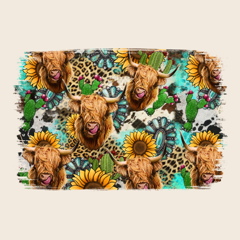 Highland Cow Western Background Zipper Hoodie by Jasminsmagicworld | Teevron