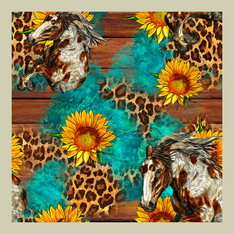 Western Horse And Sunflower Seamless Pattern Heavy Core Tee by FaDigitalArtStudio | Teevron