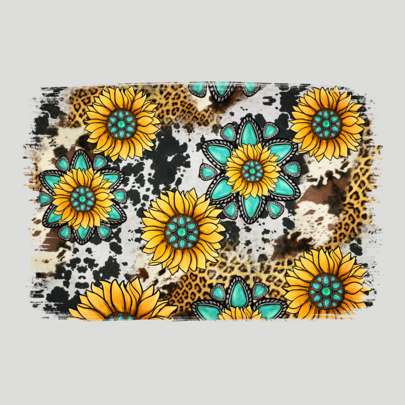 Gemstone Sunflower Cowhide Background Zipper Hoodie by Jasminsmagicworld | Teevron