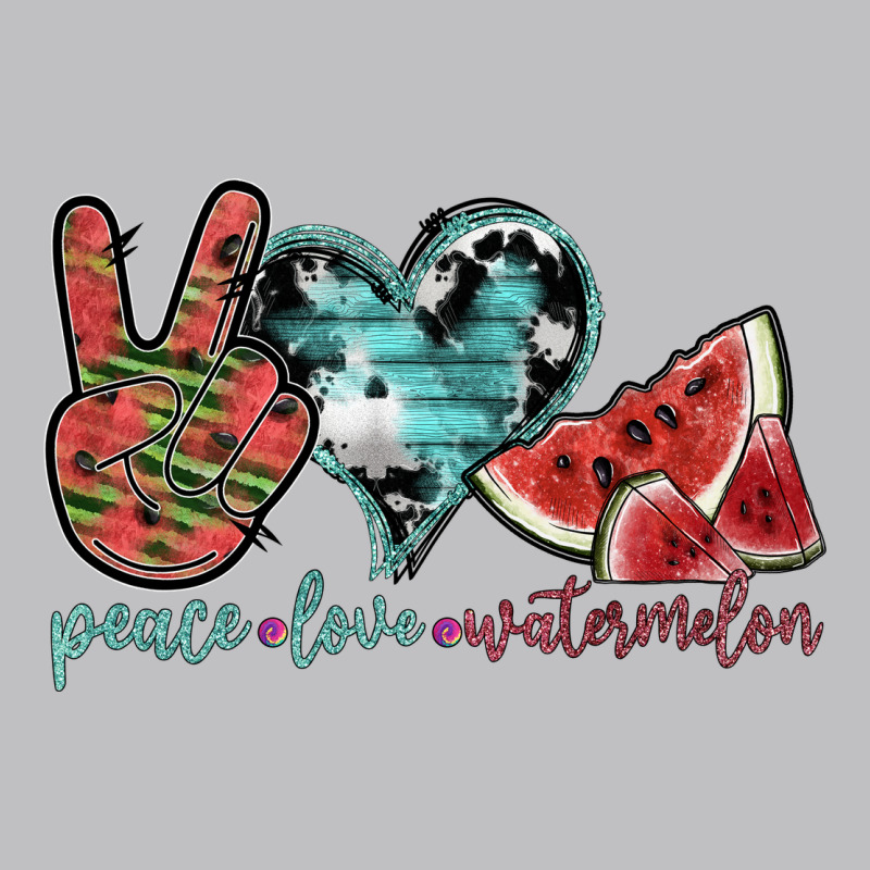 Peace Love Watermelon Long Sleeve Tee by SublimationCraftShop | Teevron