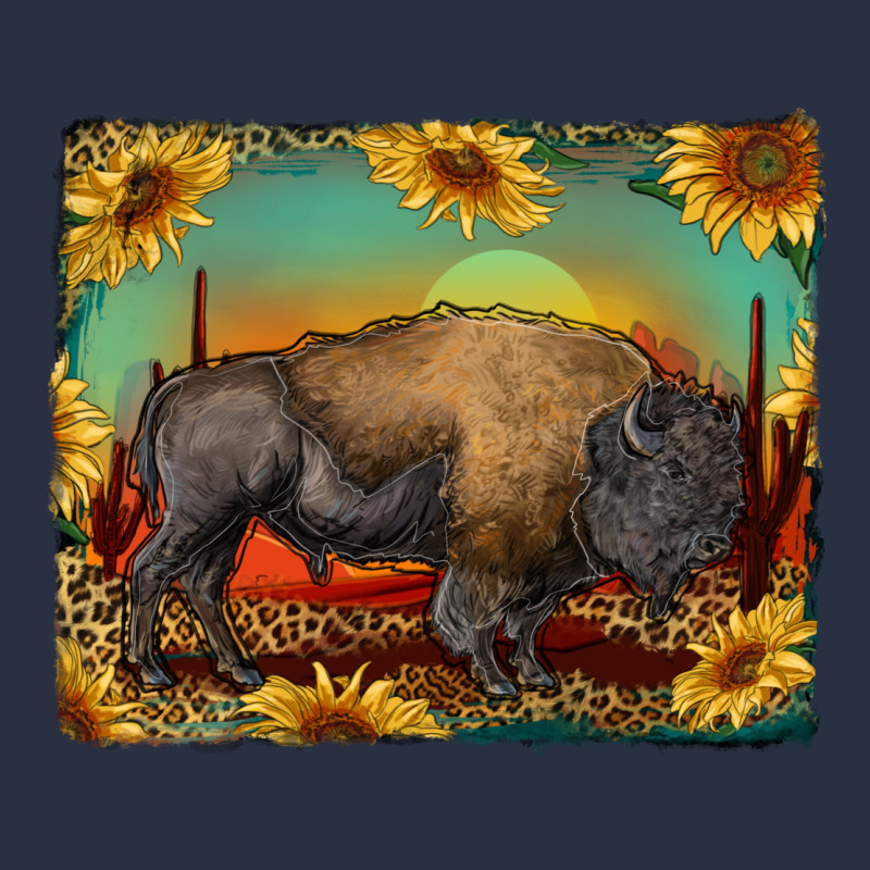 Western Bison With Sunset Background Heavyweight Sweatshirt by RanaPortraitStore | Teevron