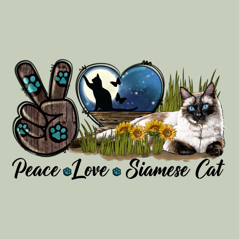 Peace Love Siamese Cat Long Sleeve Tee by LillyAllenDesigns | Teevron