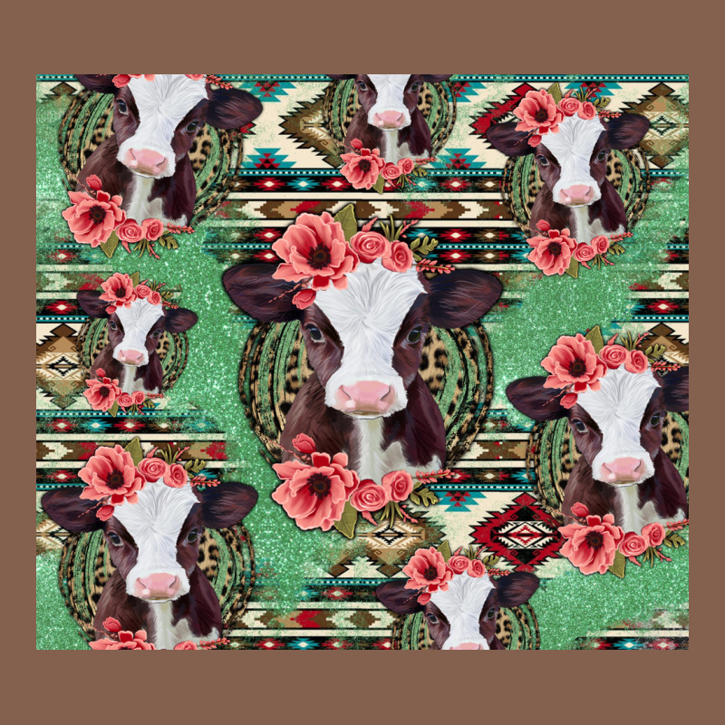 Baby Cow Floral Aztec Tumbler Zipper Hoodie by Jasminsmagicworld | Teevron