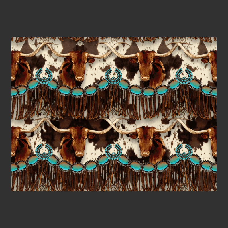 Longhorn Cow Pattern Urban Heavy Tee by CowhideDigitalArt | Teevron