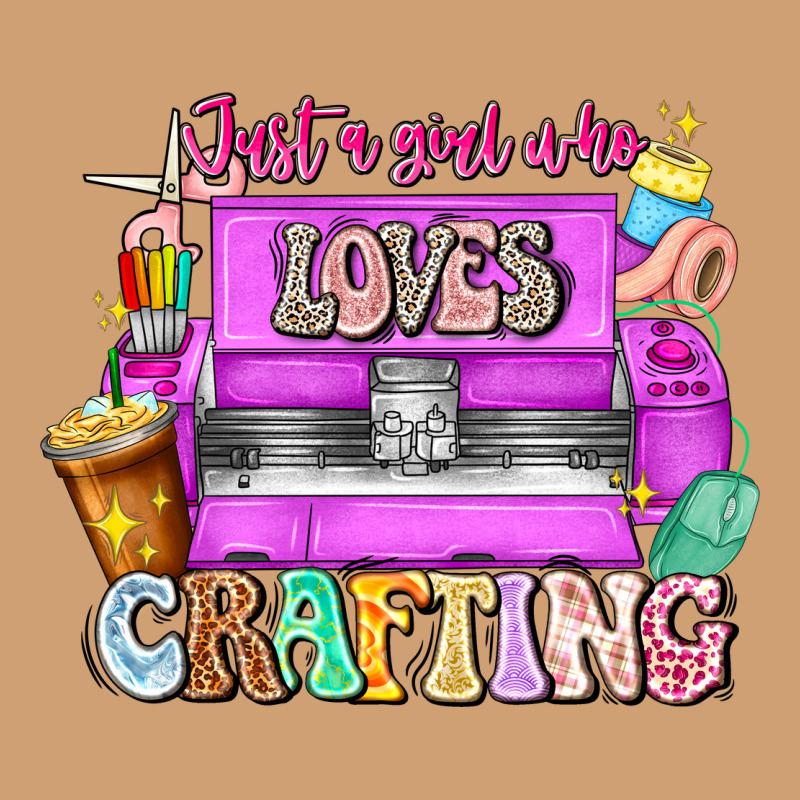 Just A Girl Who Loves Crafting Vintage Tee by CowhideDigitalArt | Teevron