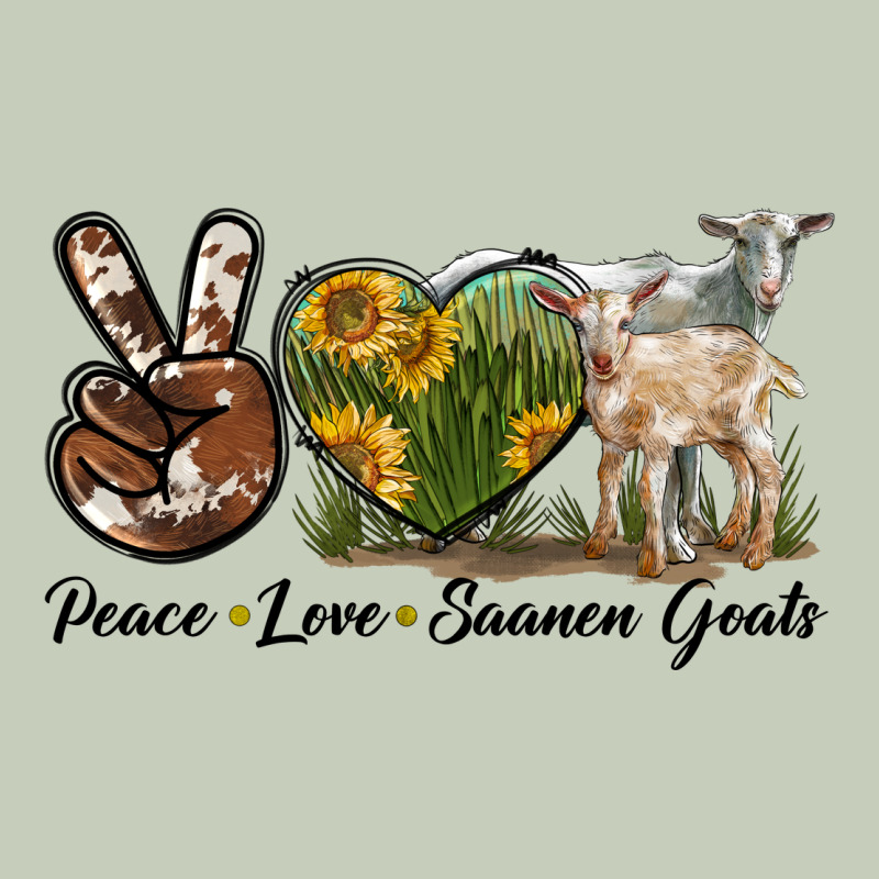 Peace Love Saanen Goats Long Sleeve Tee by LillyAllenDesigns | Teevron