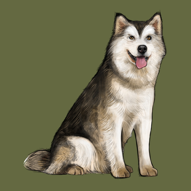 Alaskan Malamute Dog Long Sleeve Tee by LillyAllenDesigns | Teevron