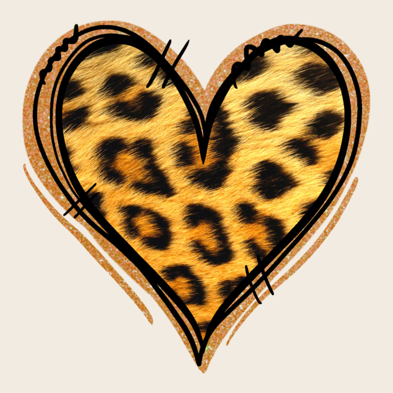 Gold Glitter Leopard Heart Premium Sweatshirt by Jasminsmagicworld | Teevron