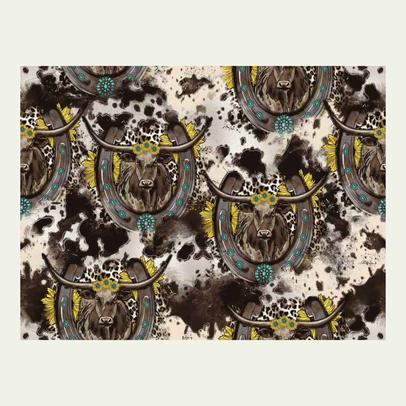 Longhorn Pattern Urban Heavy Tee by CowhideDigitalArt | Teevron