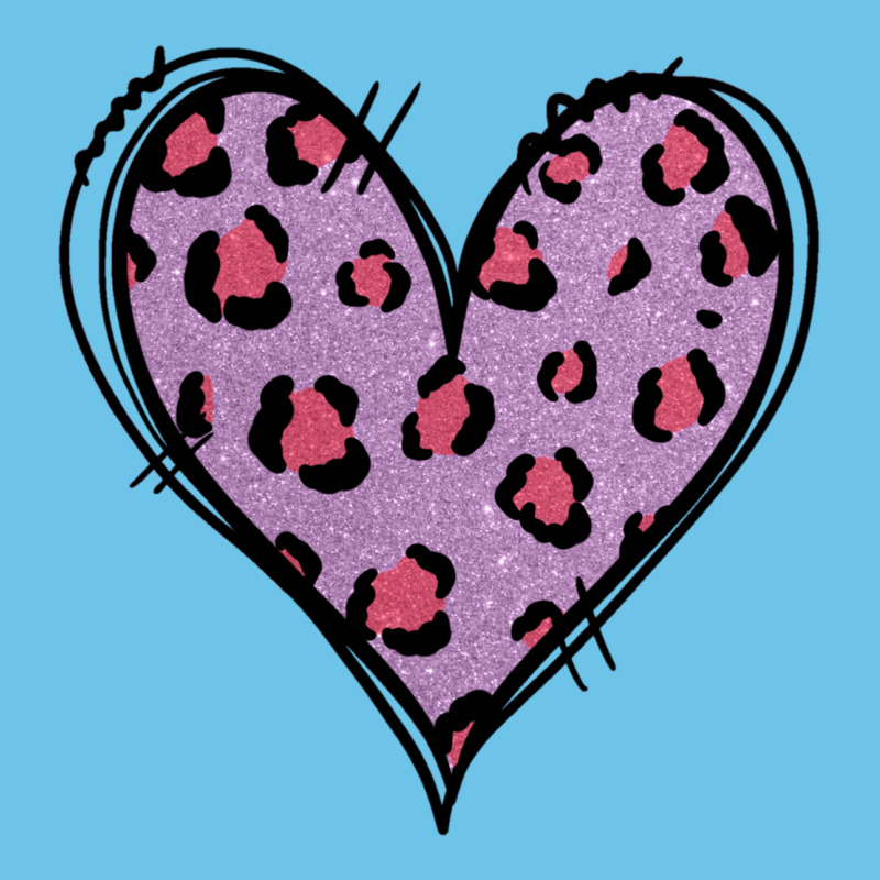 Glitter Purple Leopard Heart Premium Sweatshirt by Jasminsmagicworld | Teevron