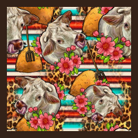 Western Cow With Hay And Flowers Seamless Pattern Heavy Core Tee | Teevron