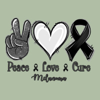 Peace Love Cure Melanoma Cancer Urban Heavy Tee | Teevron