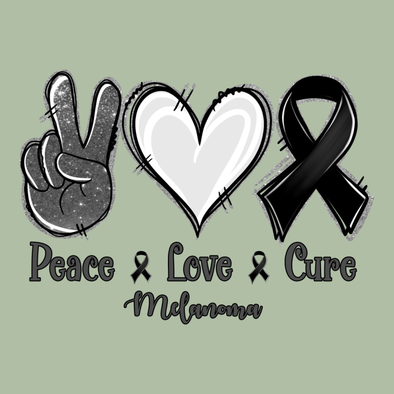 Peace Love Cure Melanoma Cancer Urban Heavy Tee by Jasminsmagicworld | Teevron