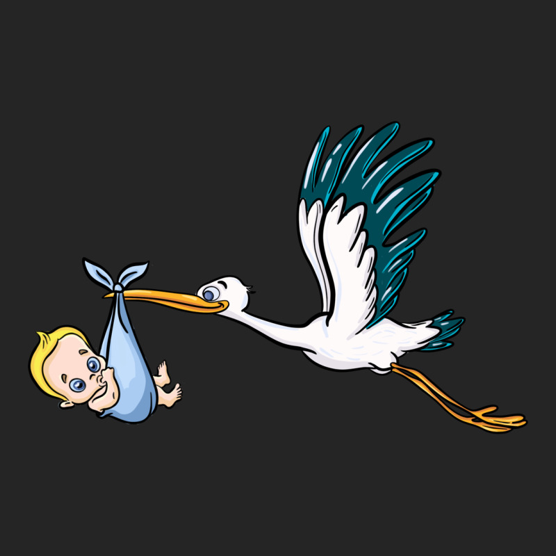 Stork With Baby Boy Premium Hoodie by BarkalooDesign | Teevron