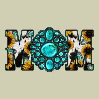 Sunflower Cowhide Turquoise Gemstone Mom Heavy Core Tee | Teevron