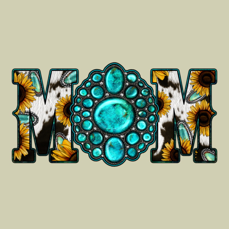 Sunflower Cowhide Turquoise Gemstone Mom Heavy Core Tee by Jasminsmagicworld | Teevron