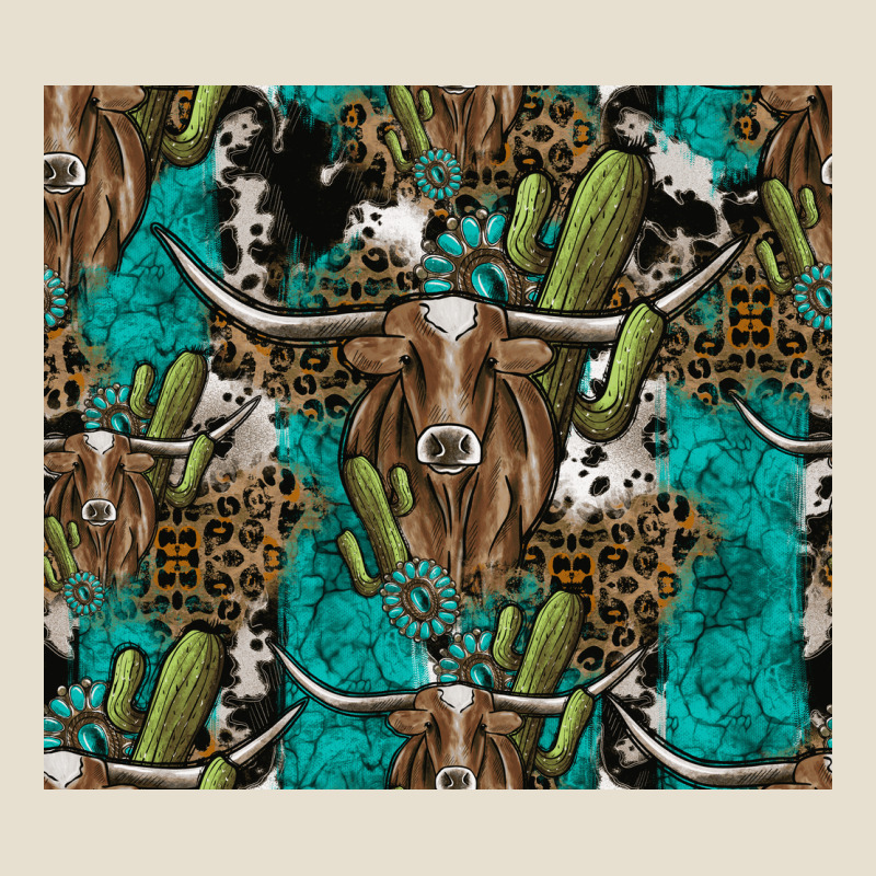 Longhorn Pattern Urban Heavy Tee by CowhideDigitalArt | Teevron