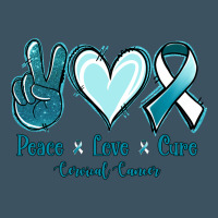 Peace Love Cure Cervical Cancer Urban Heavy Tee | Teevron