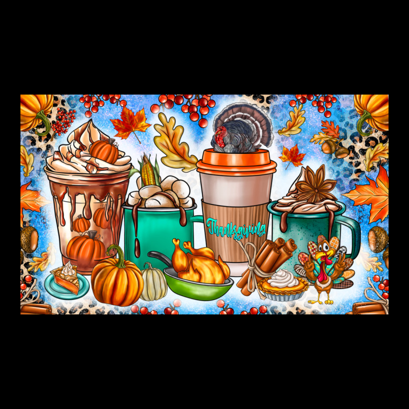 Thanksgiving Coffee Drink Kids Cup Ladies Tee by CowhideDigitalArt | Teevron