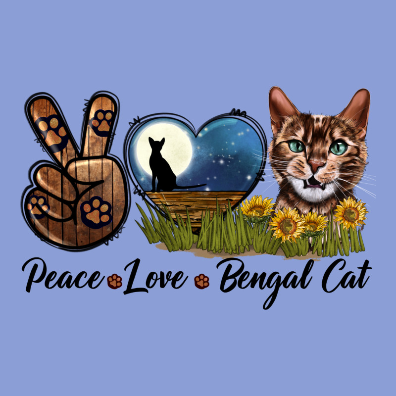 Peace Love Bengal Cat Head Long Sleeve Tee by LillyAllenDesigns | Teevron