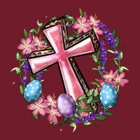 Cross With Floral Wreath And Easter Eggs Zipper Hoodie | Teevron