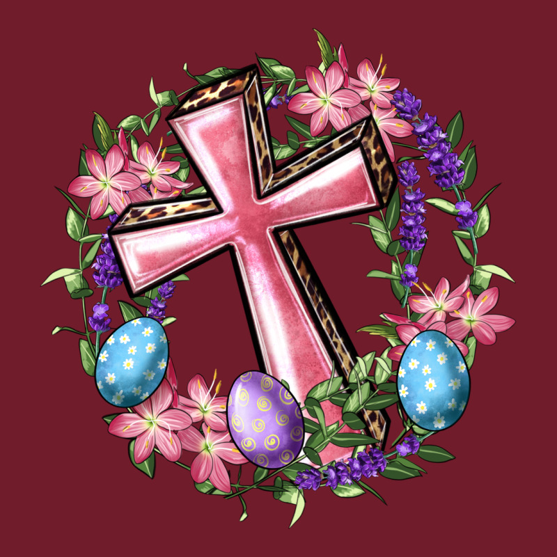Cross With Floral Wreath And Easter Eggs Zipper Hoodie by RanaPortraitStore | Teevron