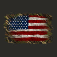 Camouflage Usa Flag Background Heavy Core Tee | Teevron