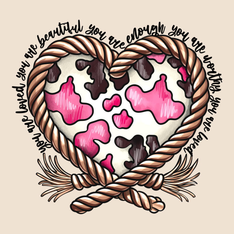Western Cowhide Heart Urban Heavy Tee by CowhideDigitalArt | Teevron