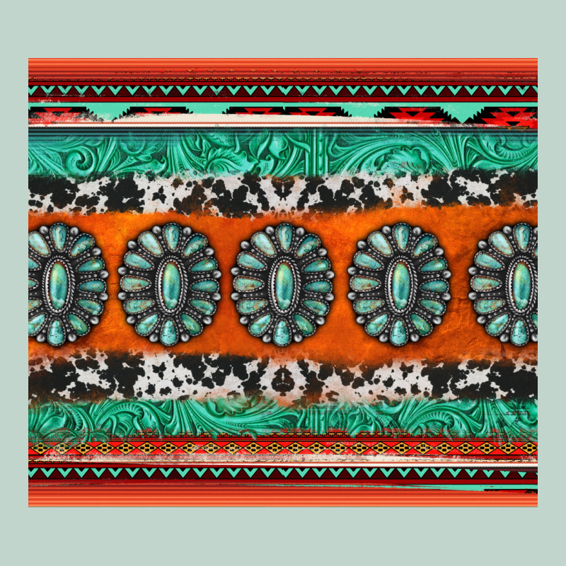 Turquoise Gemstone Western Zipper Hoodie by Jasminsmagicworld | Teevron