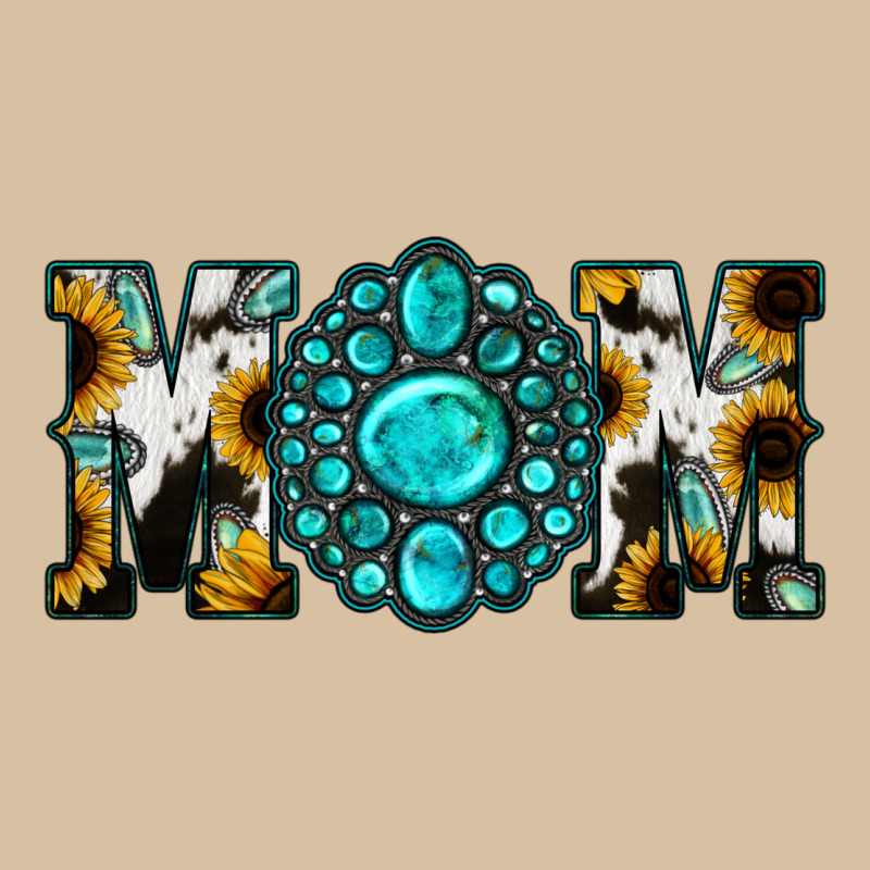 Sunflower Cowhide Turquoise Gemstone Mom Heavyweight Hoodie by Jasminsmagicworld | Teevron
