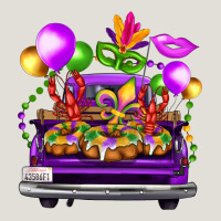 Mardi Gras Farm Truck Back View Heavy Core Tee | Teevron