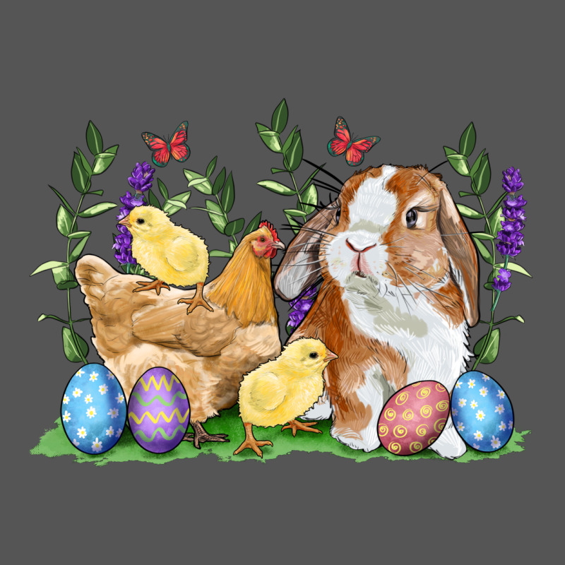 Easter Bunny And Chicks With Floral Zipper Hoodie by RanaPortraitStore | Teevron
