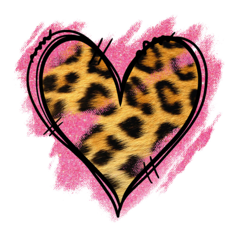 Leopard Pink Glitter Heart Premium Sweatshirt by Jasminsmagicworld | Teevron