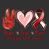 Peace Love Cure Heart And Neck Cancer Urban Heavy Tee | Teevron