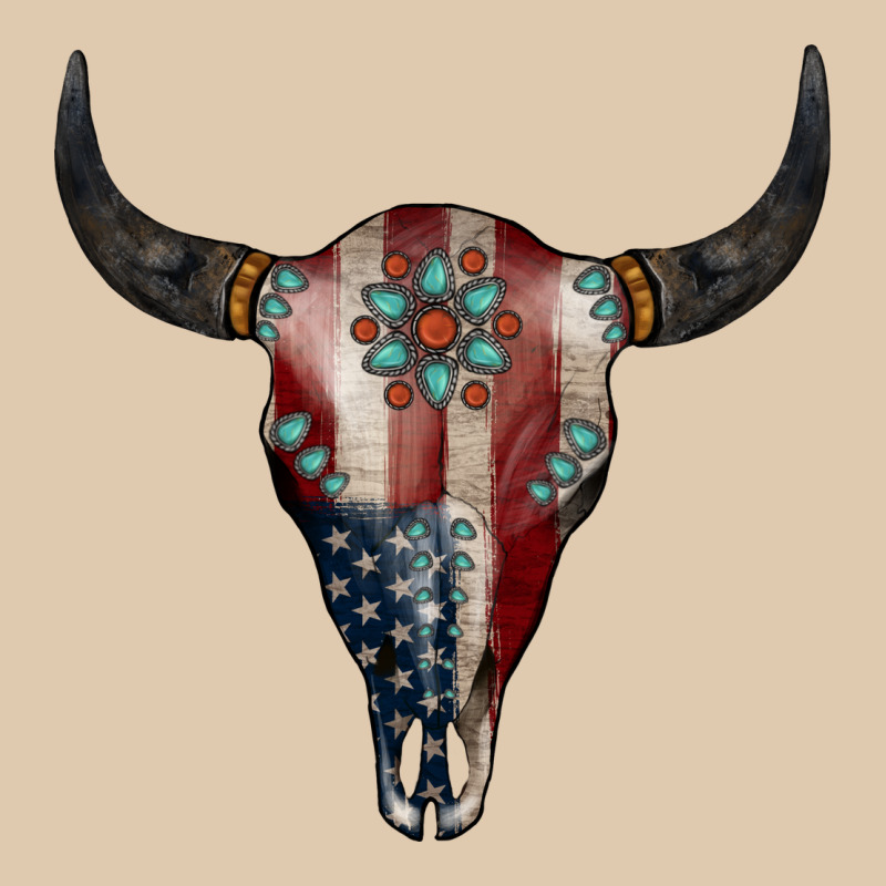 American Bull Skull Gemstone Heavyweight Sweatshirt by Jasminsmagicworld | Teevron