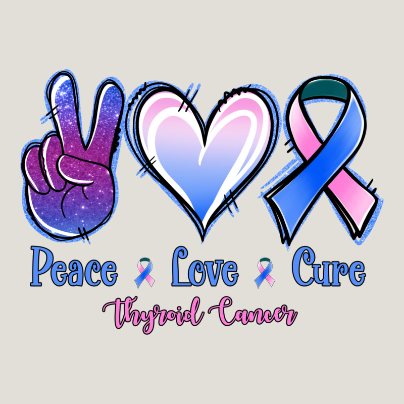 Peace Love Cure Thyroid Cancer Heavy Core Tee by Jasminsmagicworld | Teevron