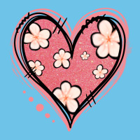 Floral Pink Glitter Heart Premium Sweatshirt | Teevron