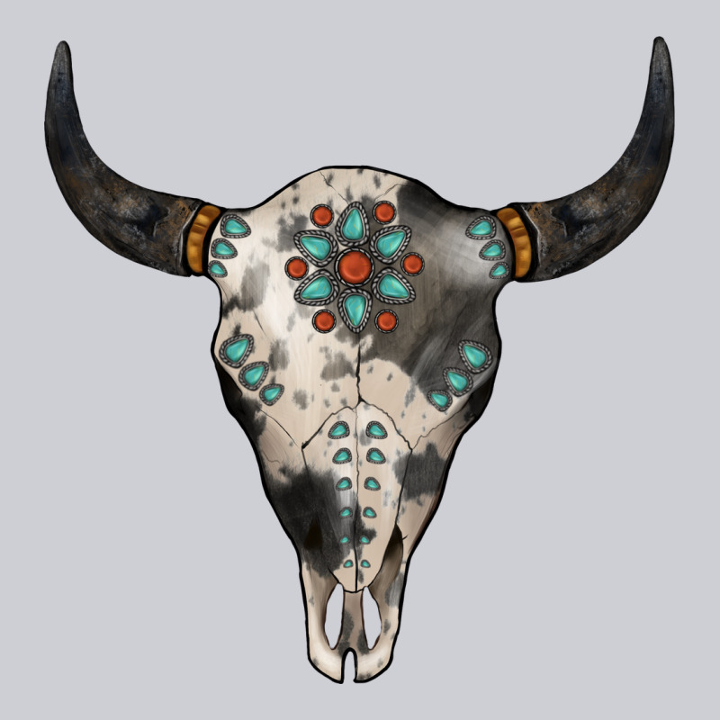 Cowhide Bull Skull Heavyweight Sweatshirt by Jasminsmagicworld | Teevron