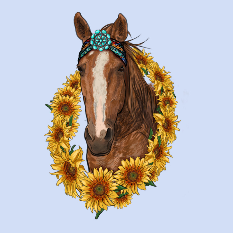 Brown Horse With Gemstone And Sunflowers Urban Hoodie by RanaPortraitStore | Teevron