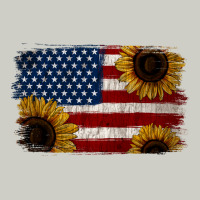 Distressed Yellow Sunflower American Flag Heavyweight Hoodie | Teevron