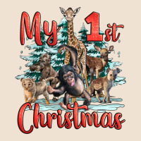 My First Christmas Baby Safari Animals Urban Heavy Tee | Teevron